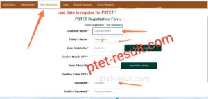 PSTET Application form online apply 2024